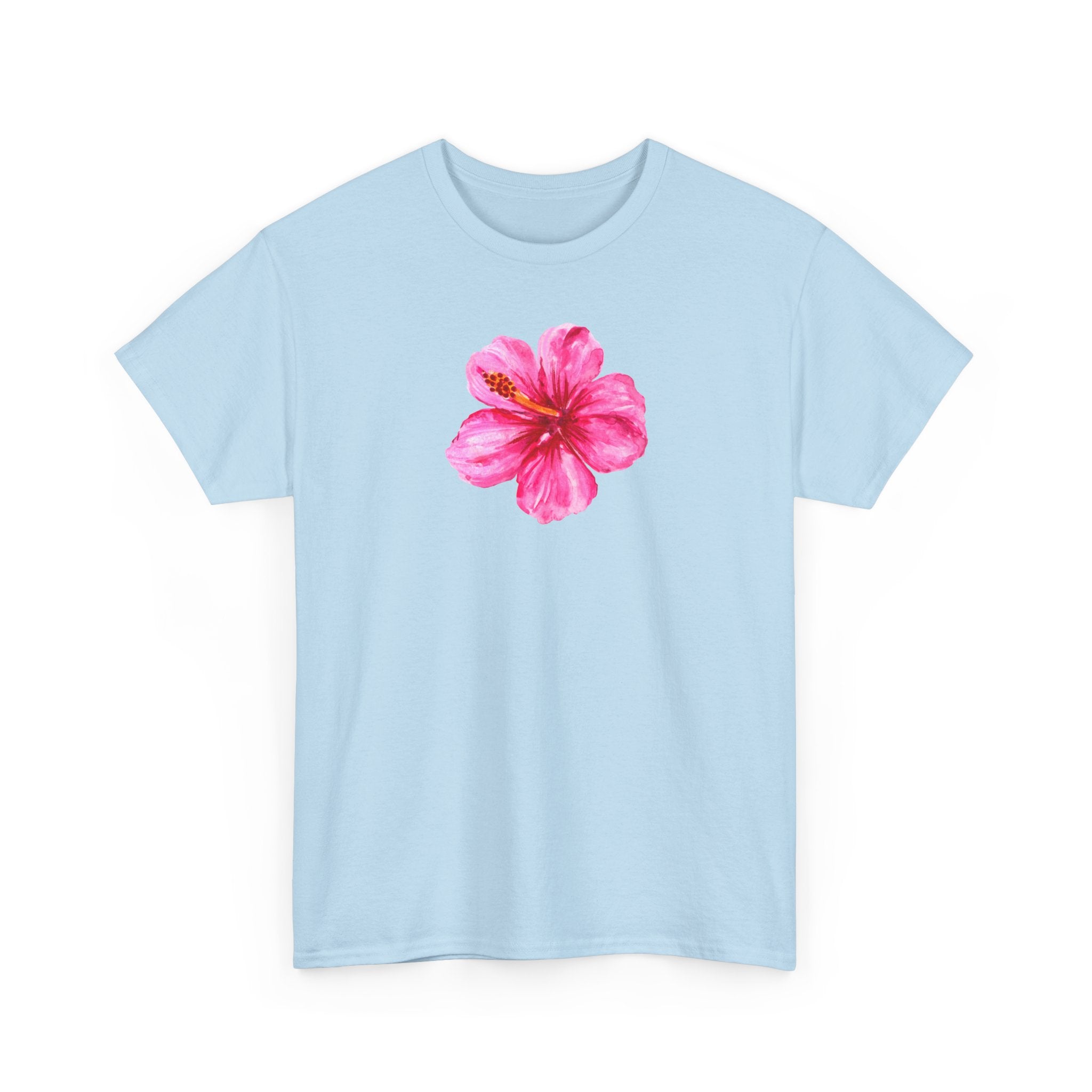 Pink Hibiscus Floral Tee