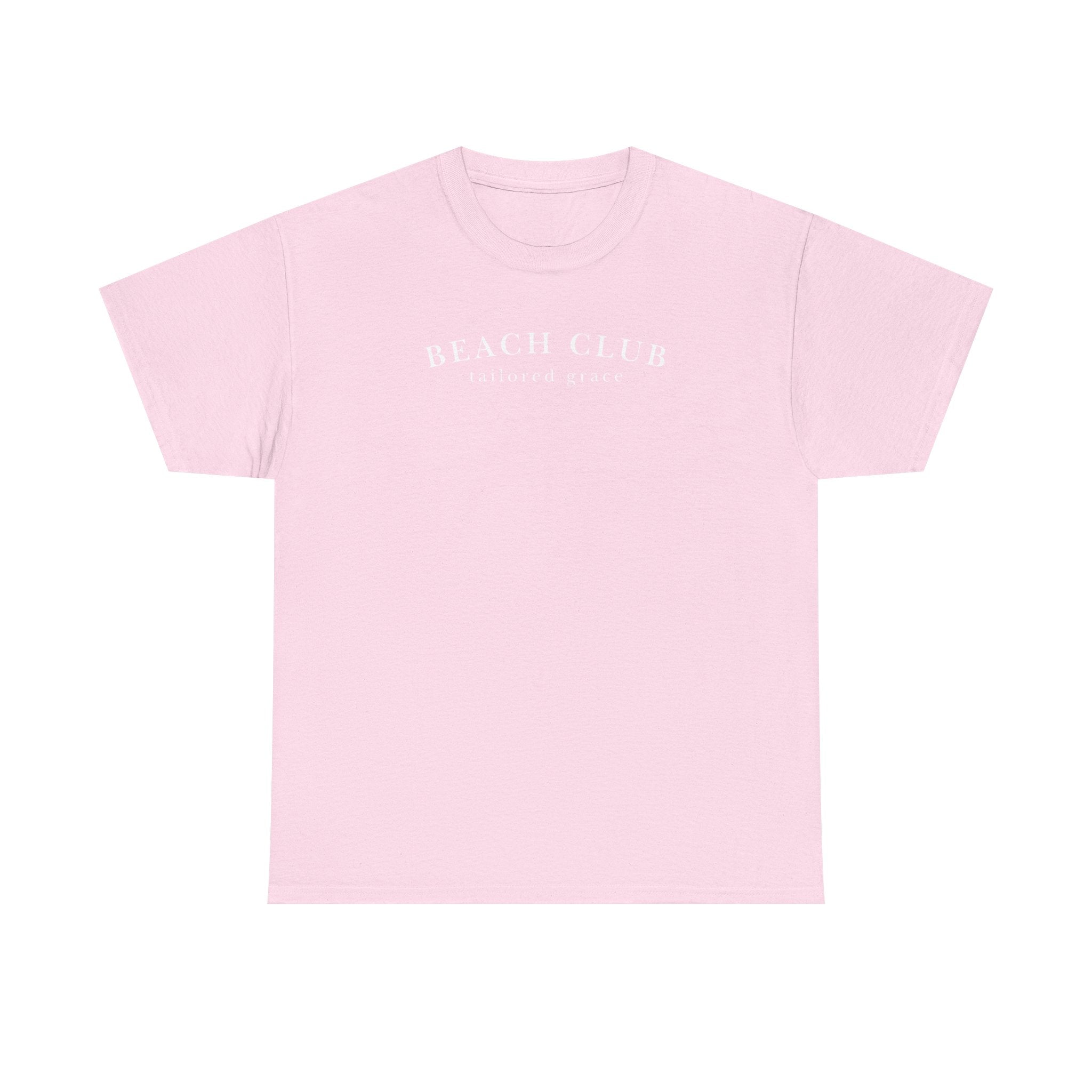 Beach Club Tee – Minimal Coastal Graphic T-Shirt ("BEACH CLUB")
