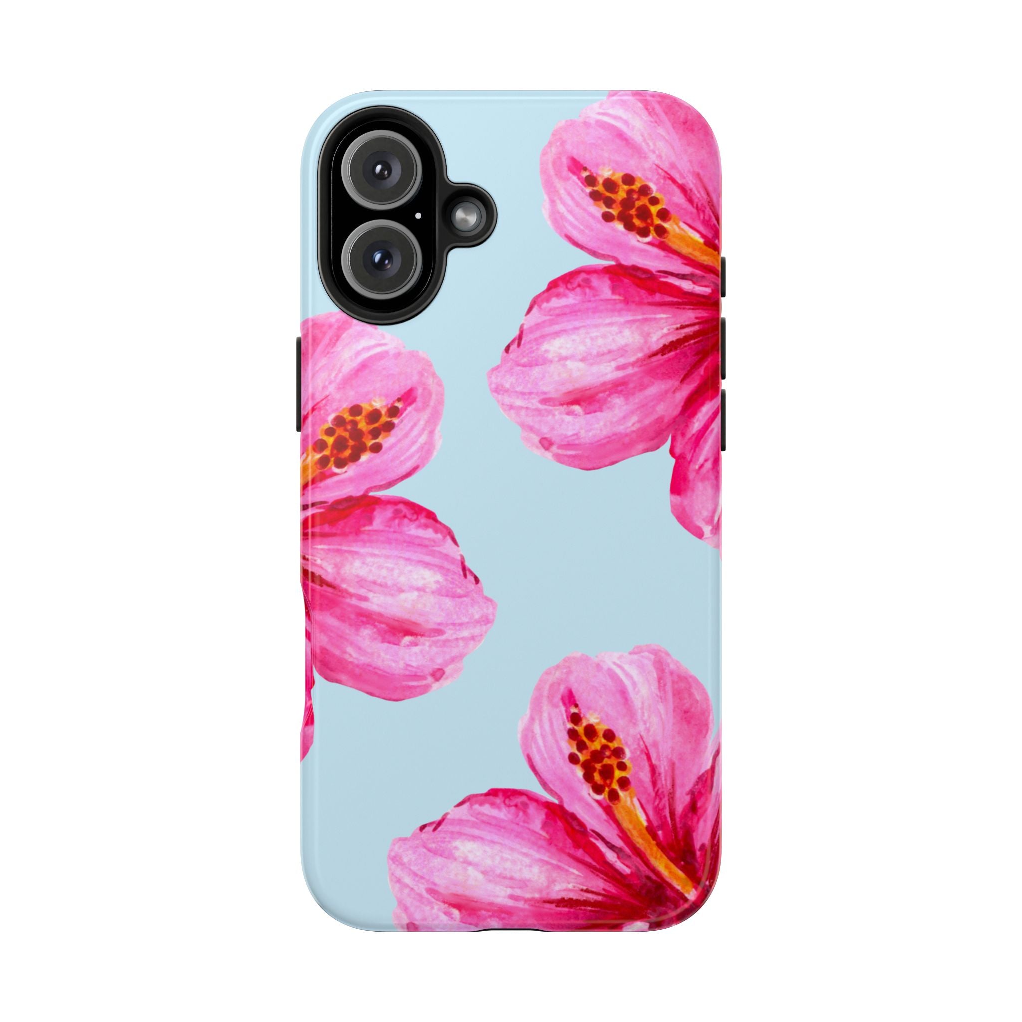 Pink Hibiscus Tough Phone Case — Floral Protective Phone Cover
