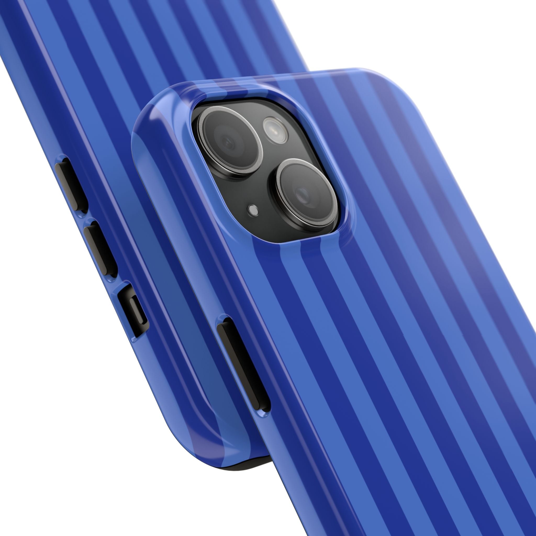 Blue Striped Tough Phone Case — 'tailored grace' Protective Phone Cover