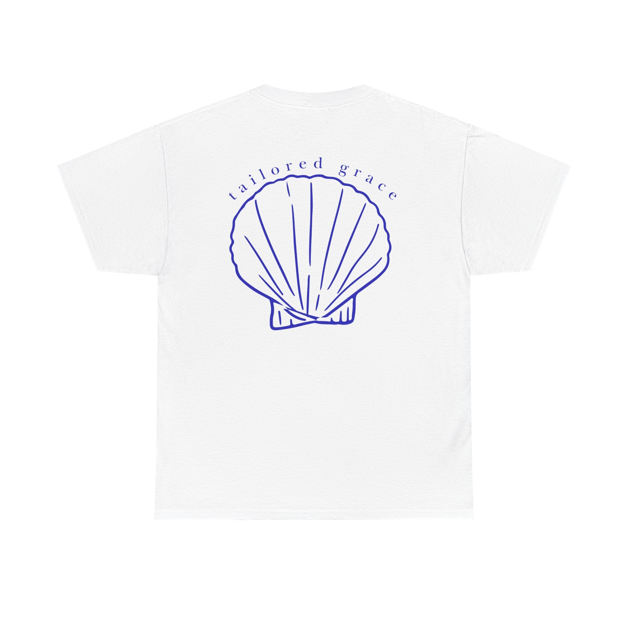Shell Graphic Tee — "Tailored Grace" Minimalist Beach T-Shirt