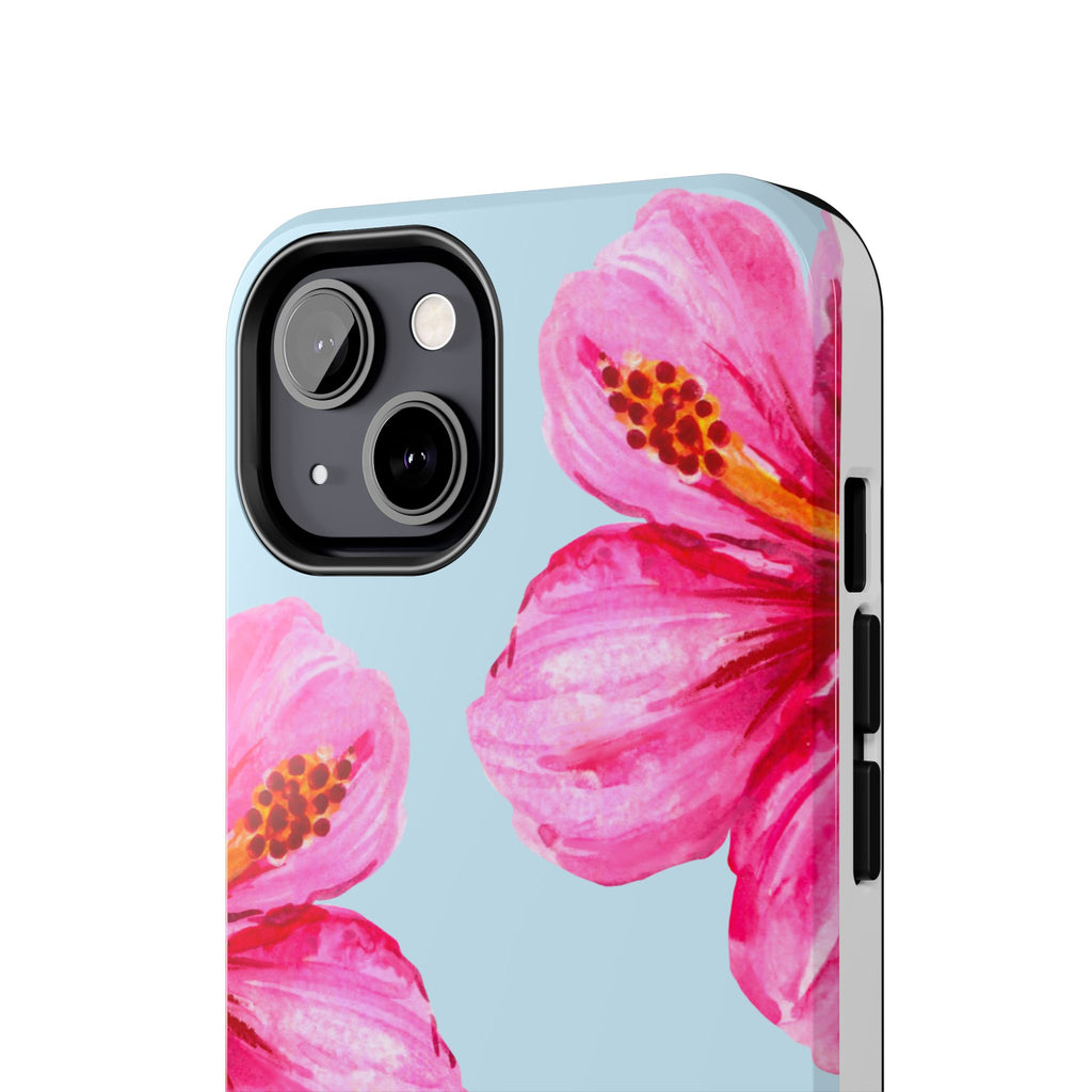 Pink Hibiscus Tough Phone Case — Floral Protective Phone Cover