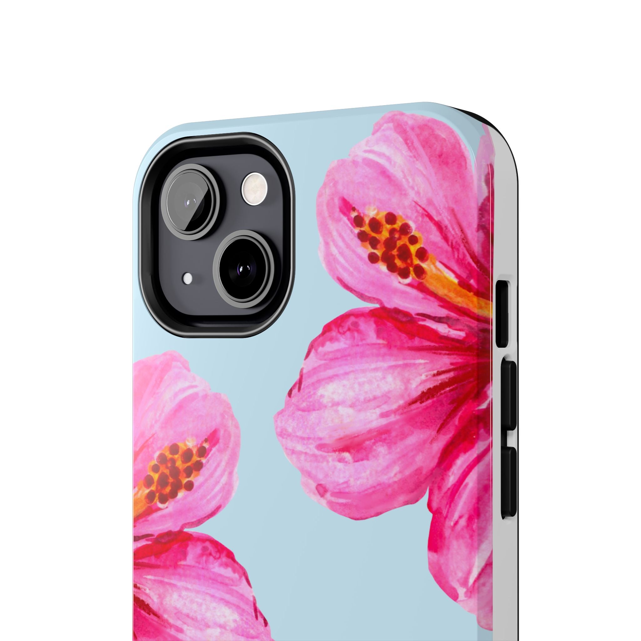 Pink Hibiscus Tough Phone Case — Floral Protective Phone Cover