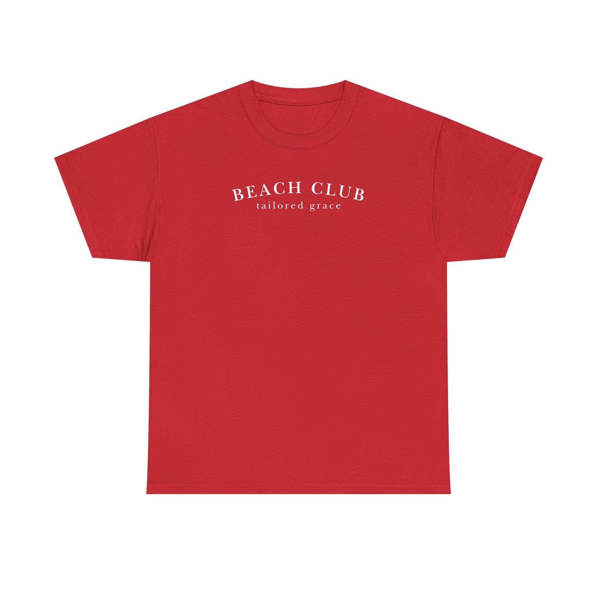 Beach Club Tee – Minimal Coastal Graphic T-Shirt ("BEACH CLUB")
