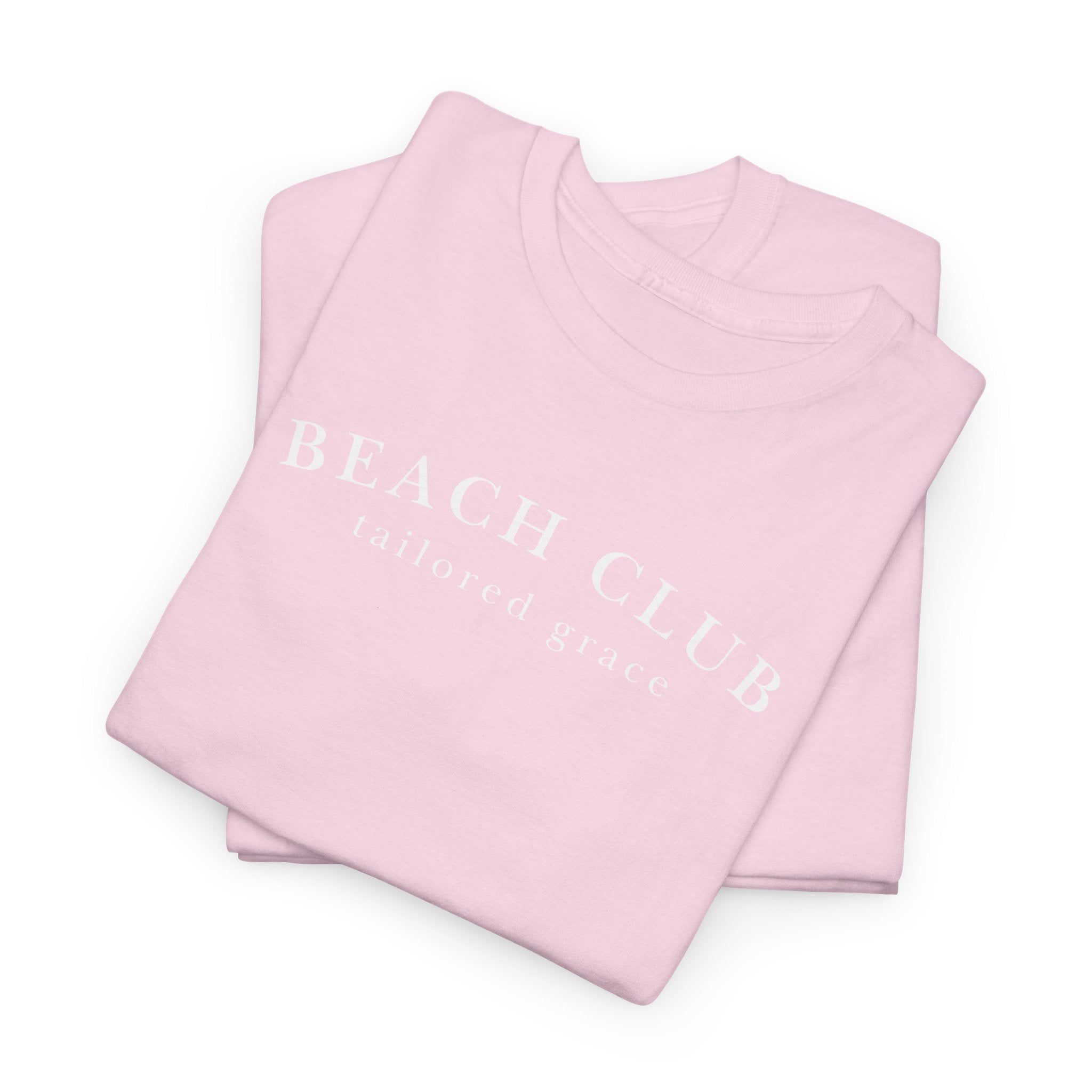 Beach Club Tee – Minimal Coastal Graphic T-Shirt ("BEACH CLUB")