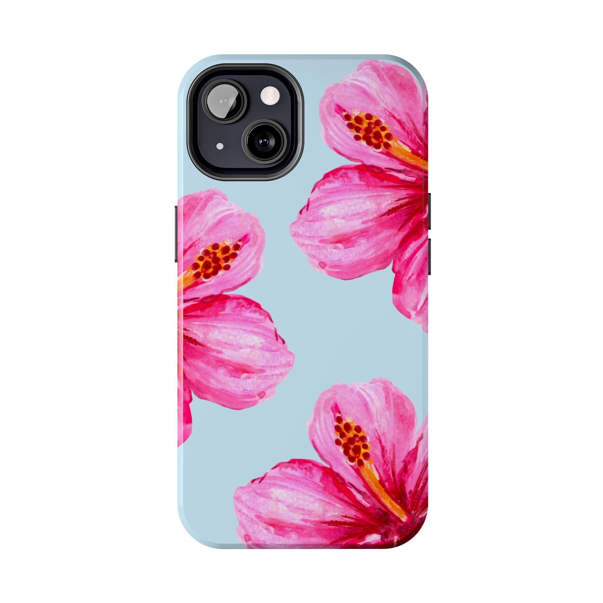Pink Hibiscus Tough Phone Case — Floral Protective Phone Cover