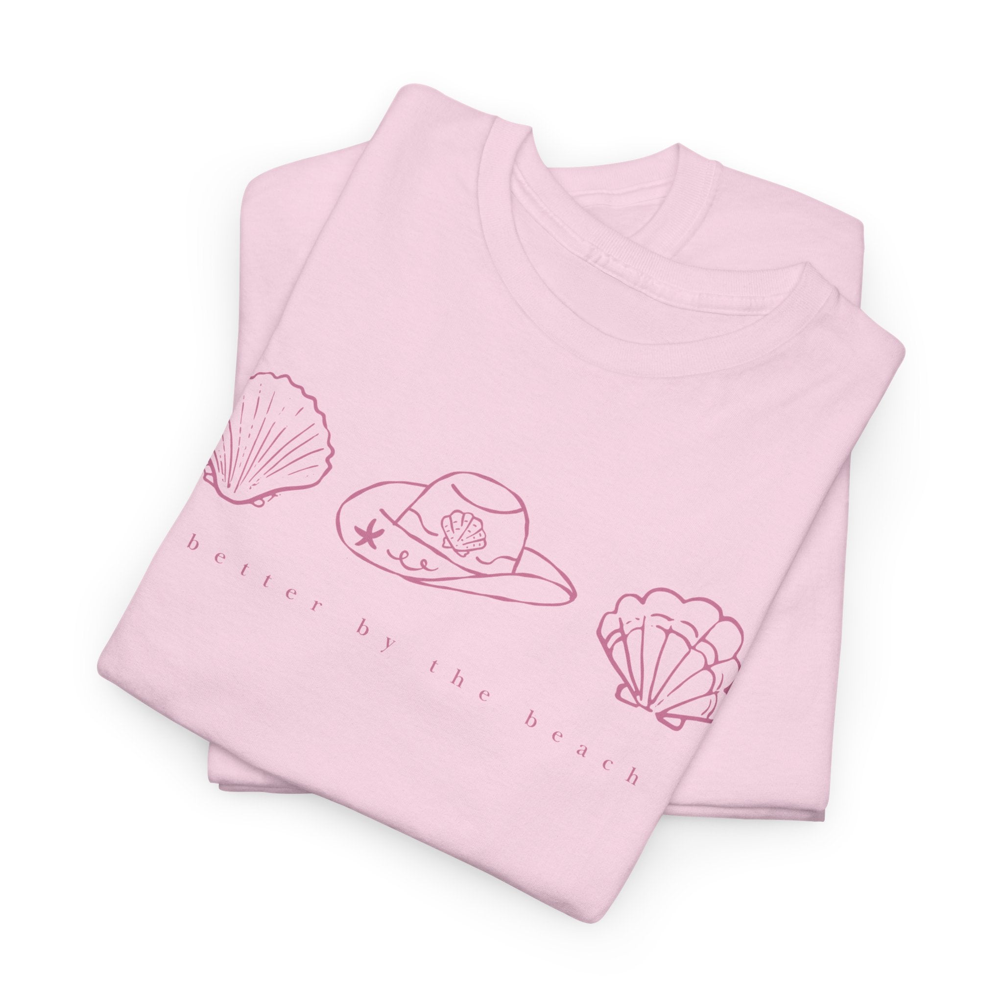 Shell Graphic Tee — 'tailored grace' Pink Seashell Women's Casual T‑Shirt