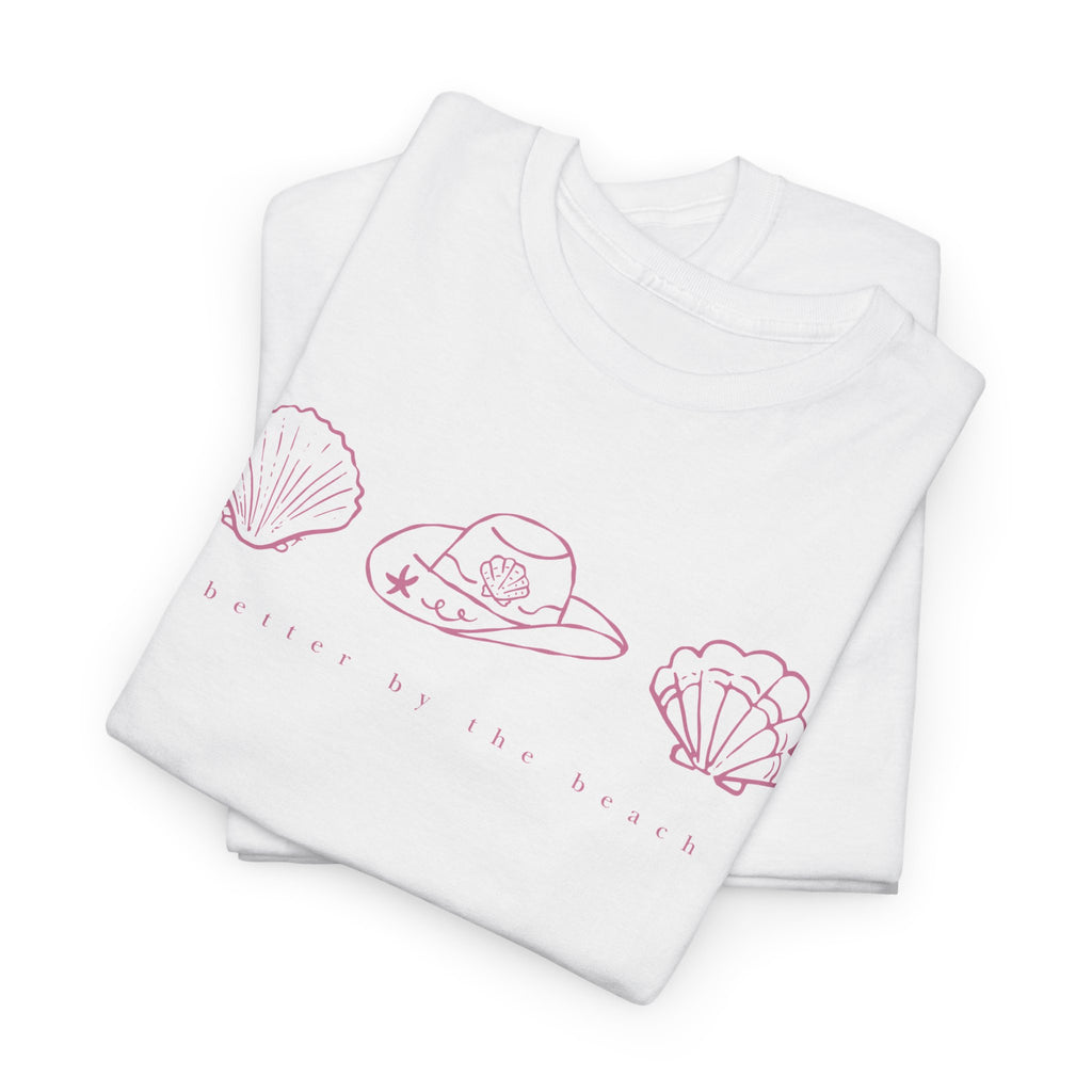 Shell Graphic Tee — 'tailored grace' Pink Seashell Women's Casual T‑Shirt