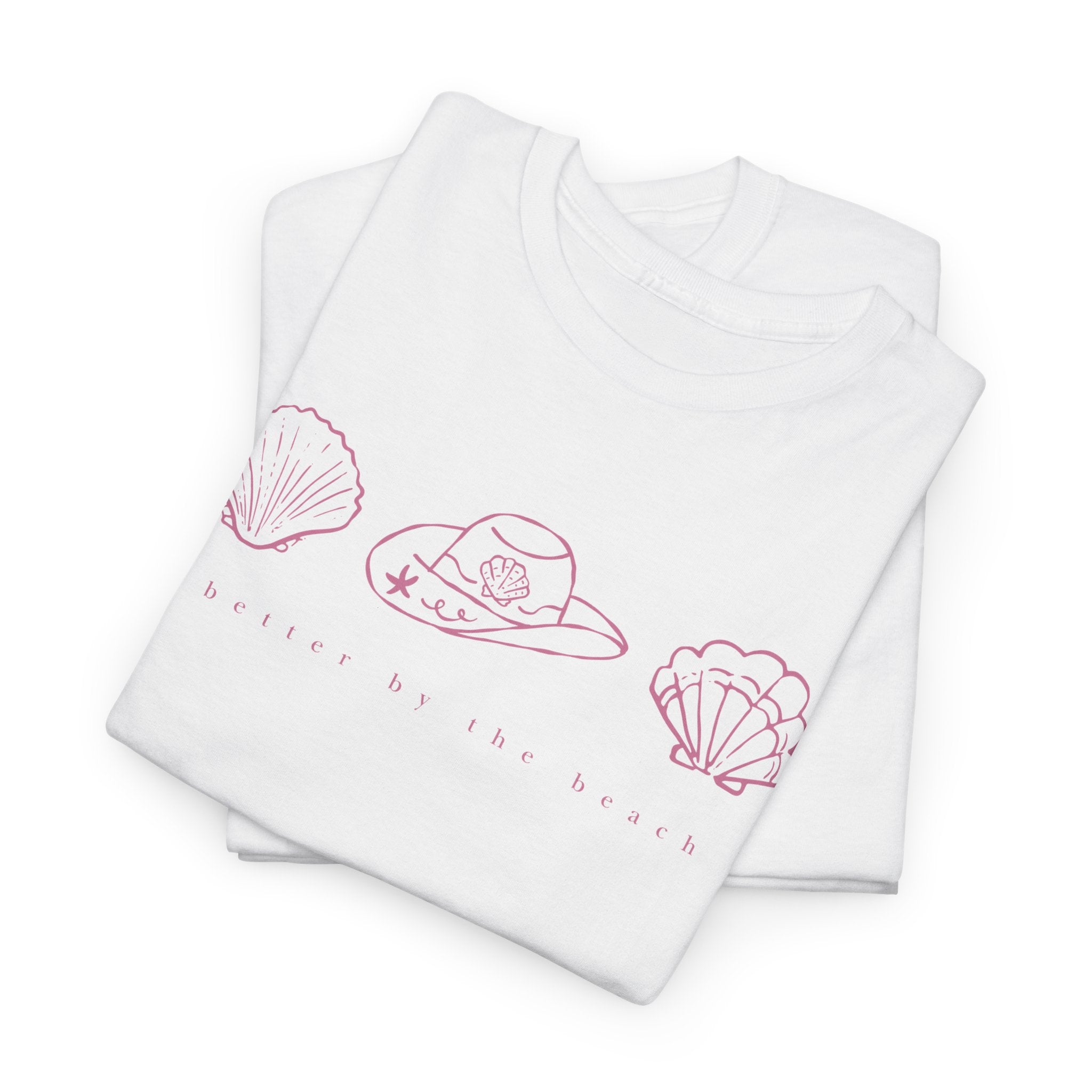Shell Graphic Tee — 'tailored grace' Pink Seashell Women's Casual T‑Shirt