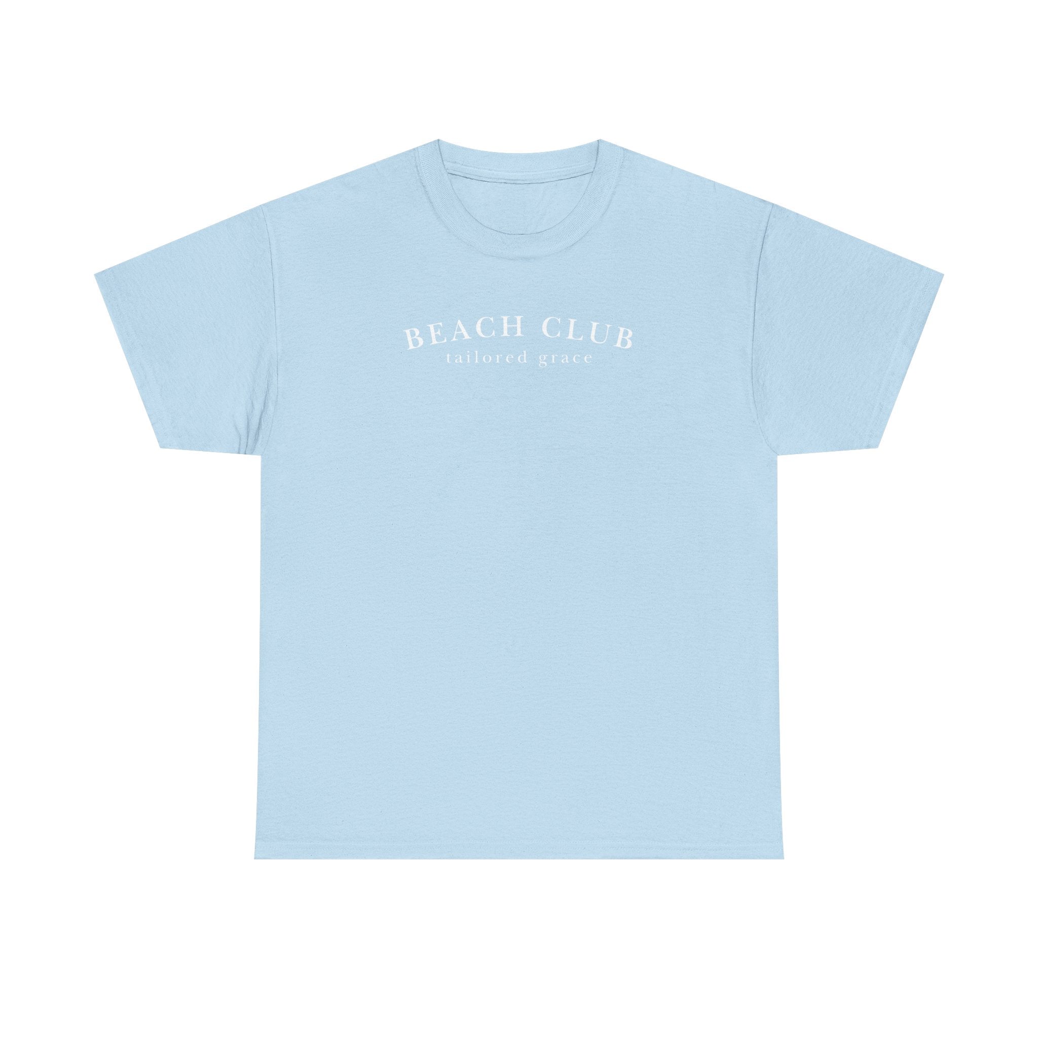Beach Club Tee – Minimal Coastal Graphic T-Shirt ("BEACH CLUB")