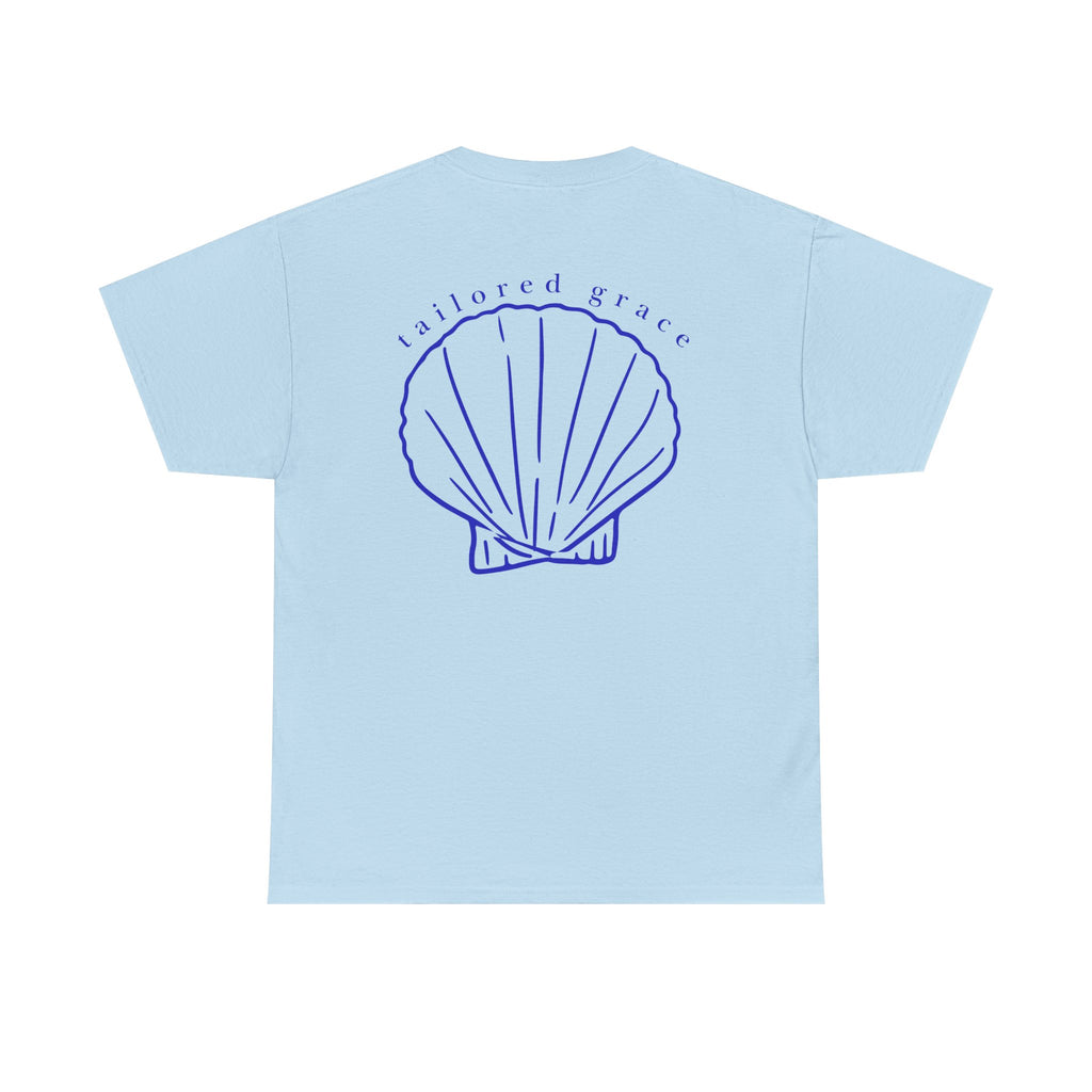 Shell Graphic Tee — "Tailored Grace" Minimalist Beach T-Shirt
