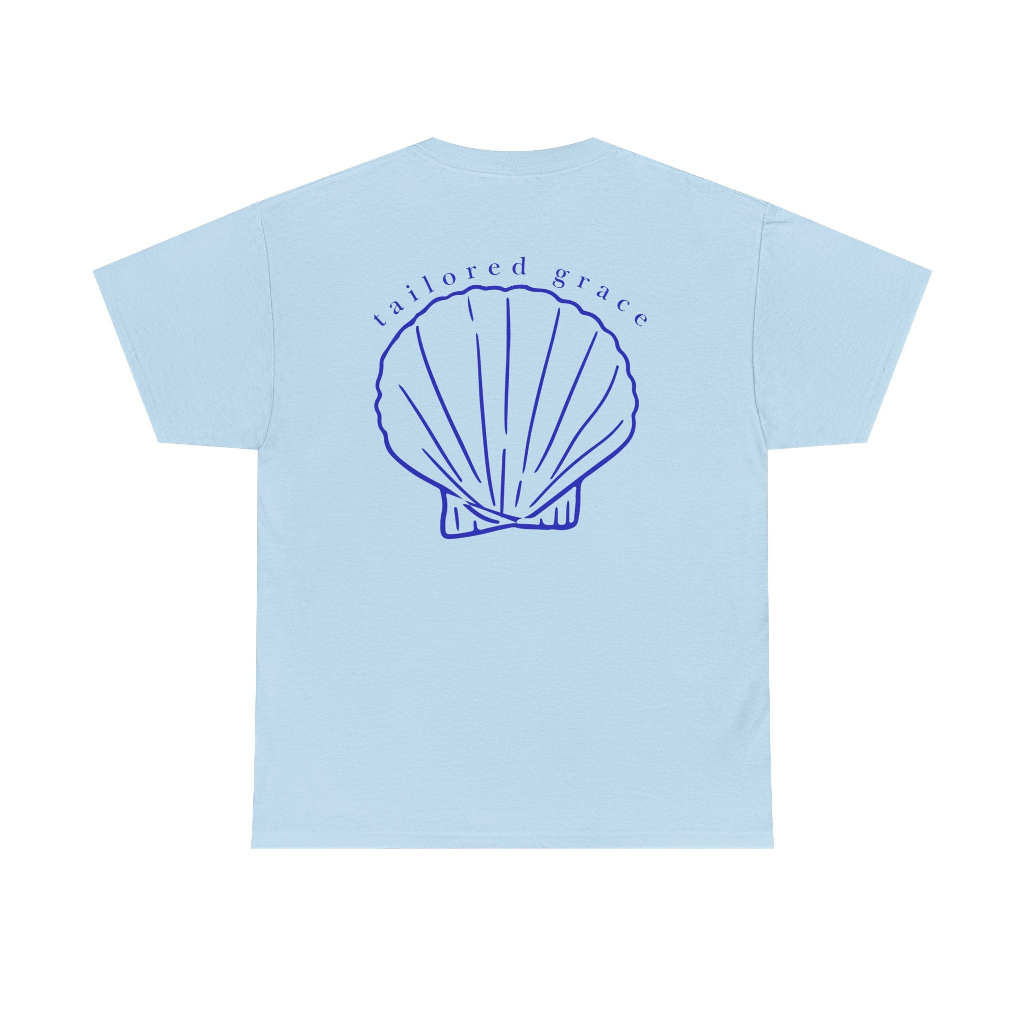 Shell Graphic Tee — "Tailored Grace" Minimalist Beach T-Shirt