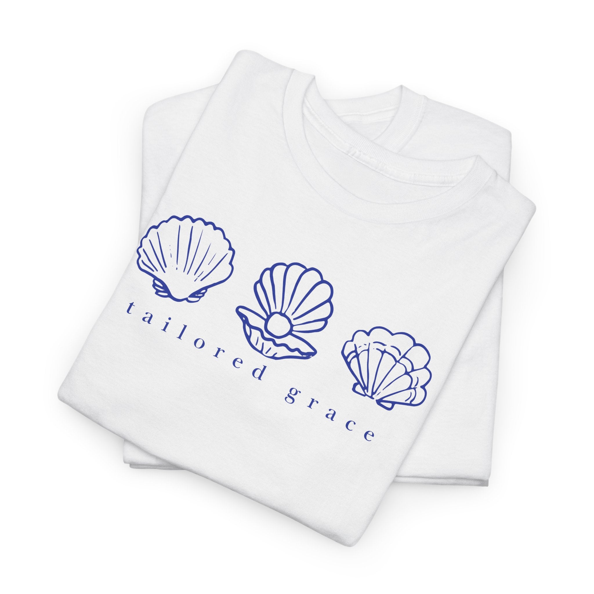 Shell Graphic Tee — "Tailored Grace" Minimalist Beach T-Shirt