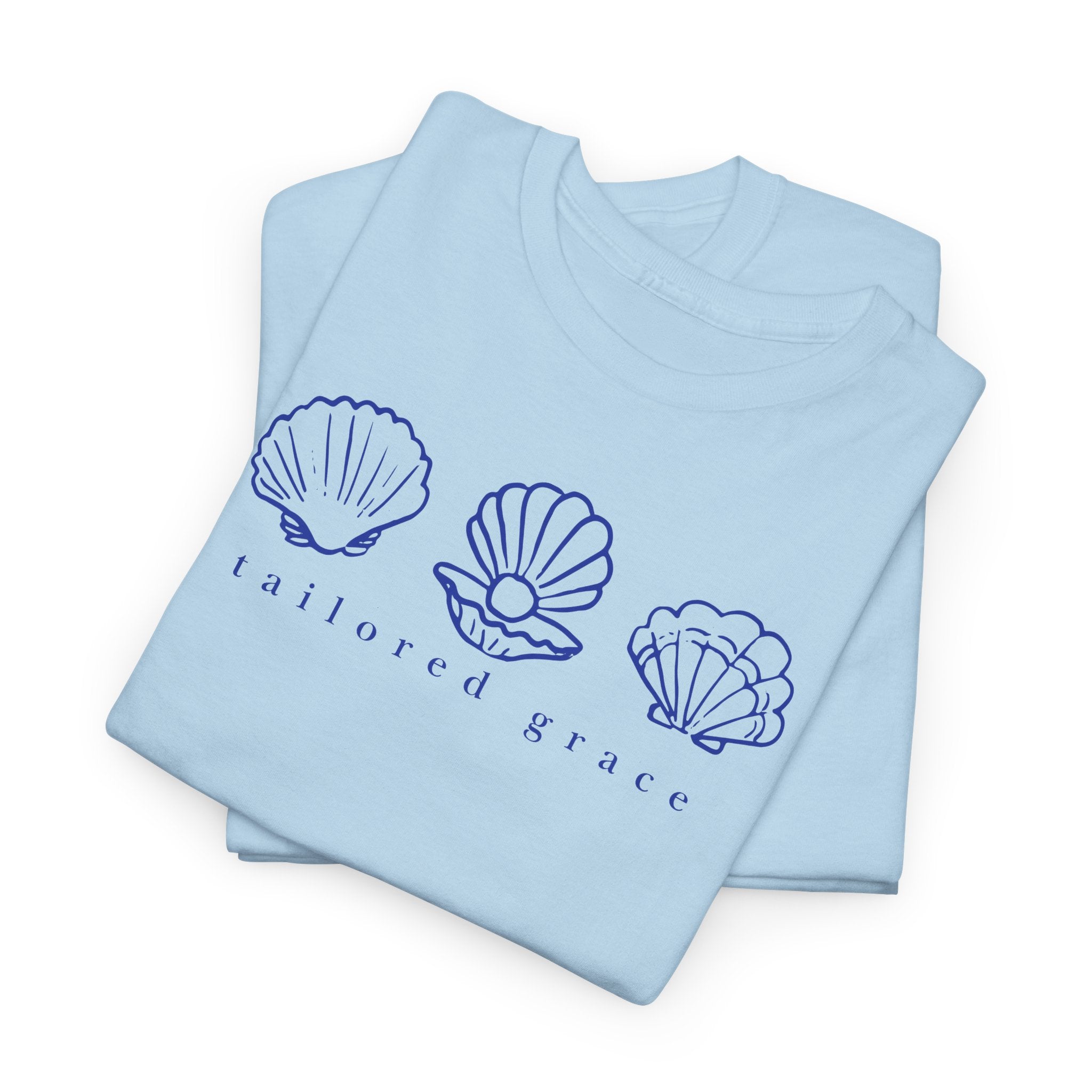 Shell Graphic Tee — "Tailored Grace" Minimalist Beach T-Shirt