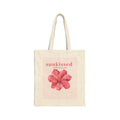 Sunkissed Hibiscus Canvas Tote Bag — Floral Beach Market Bag