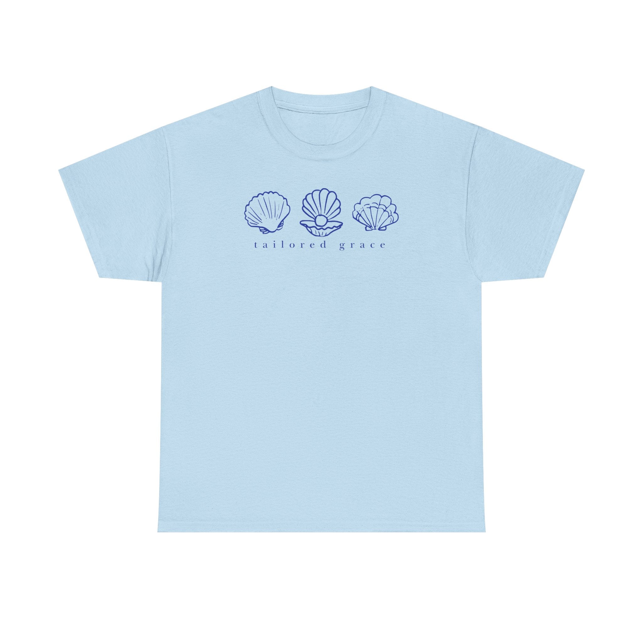 Shell Graphic Tee — "Tailored Grace" Minimalist Beach T-Shirt