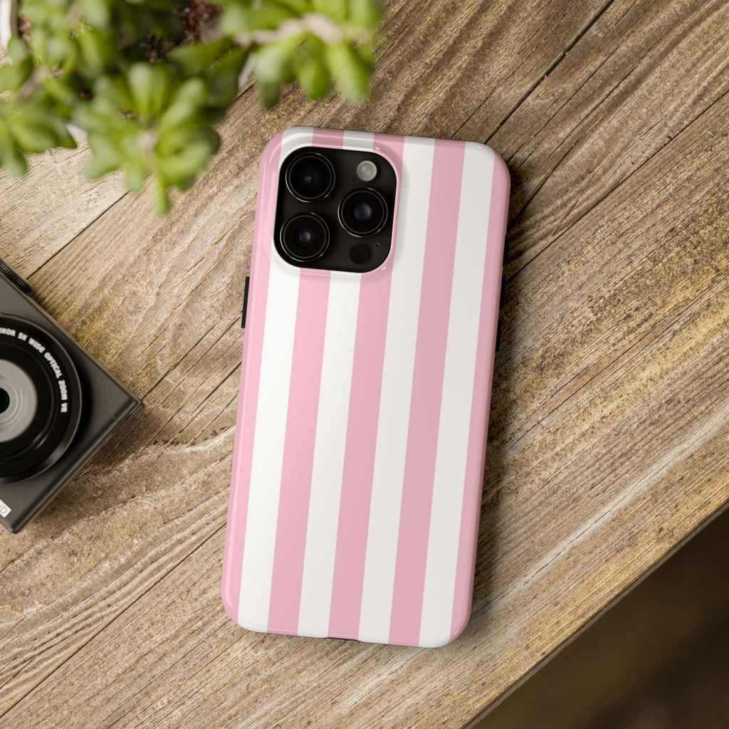 Pink Star Tough Phone Case – Pastel White Stars Protective Cover