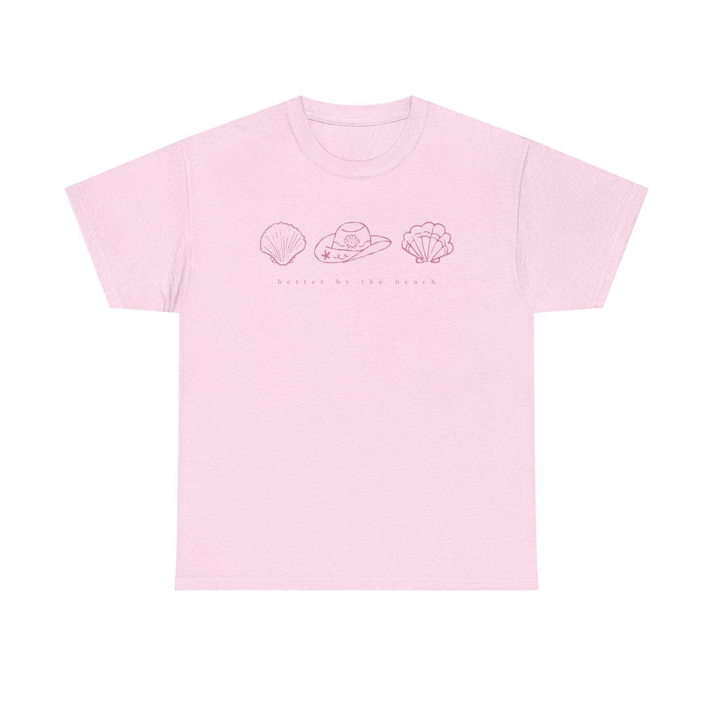 Shell Graphic Tee — 'tailored grace' Pink Seashell Women's Casual T‑Shirt