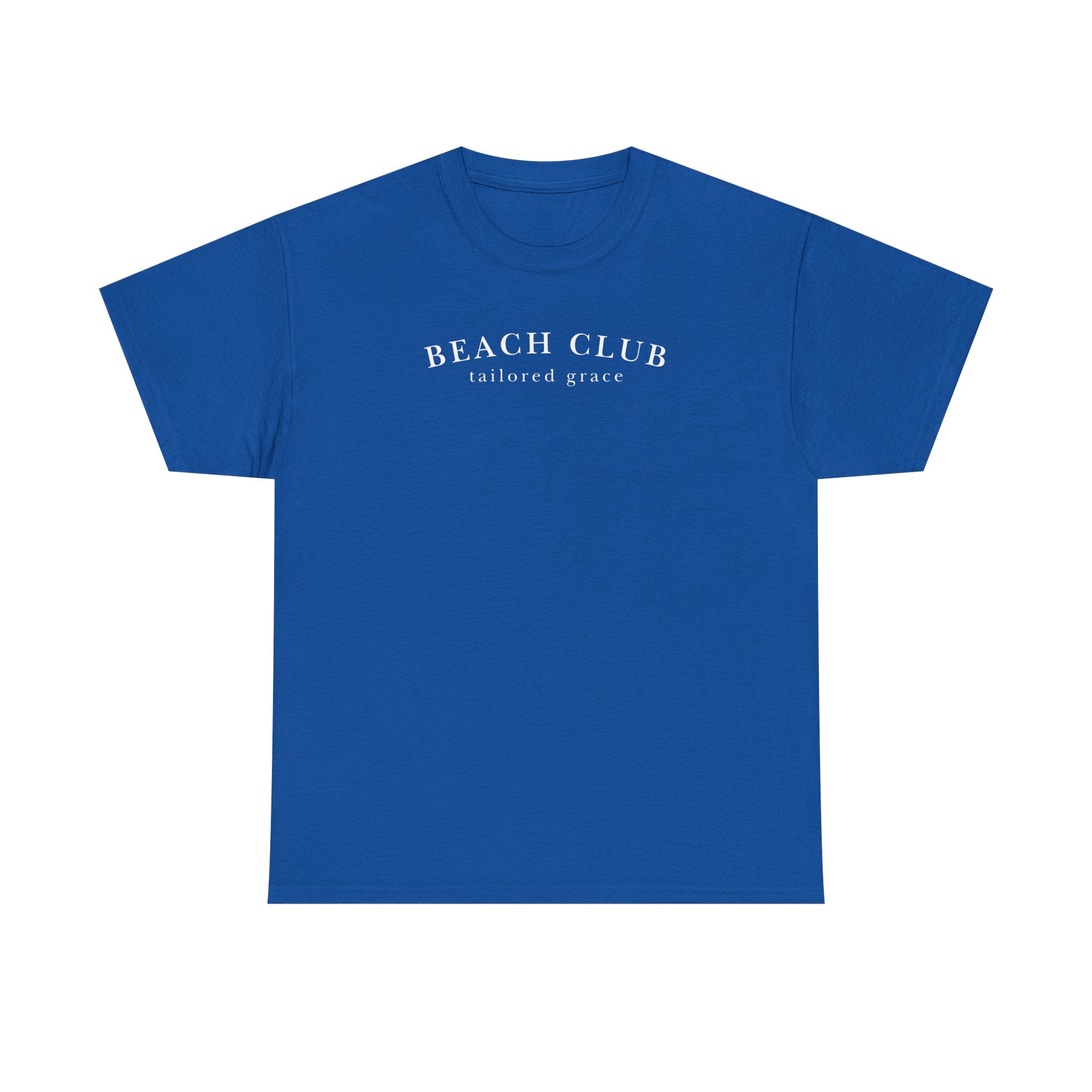 Beach Club Tee – Minimal Coastal Graphic T-Shirt ("BEACH CLUB")