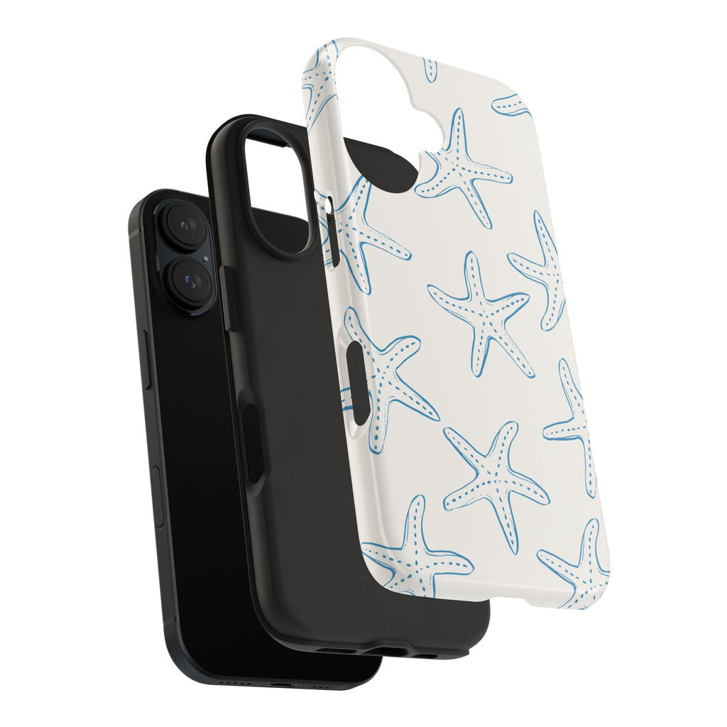 Starfish Beach Tough Phone Case — Coastal Sea Star Pattern, Protective iPhone Cover