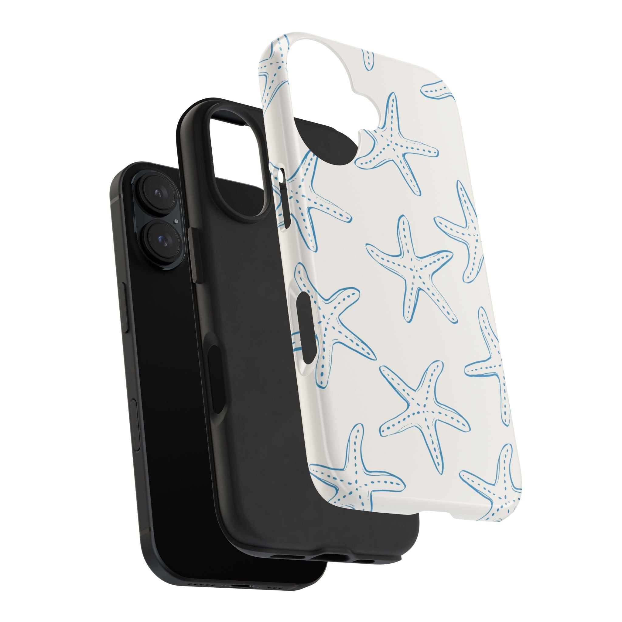 Starfish Beach Tough Phone Case — Coastal Sea Star Pattern, Protective iPhone Cover