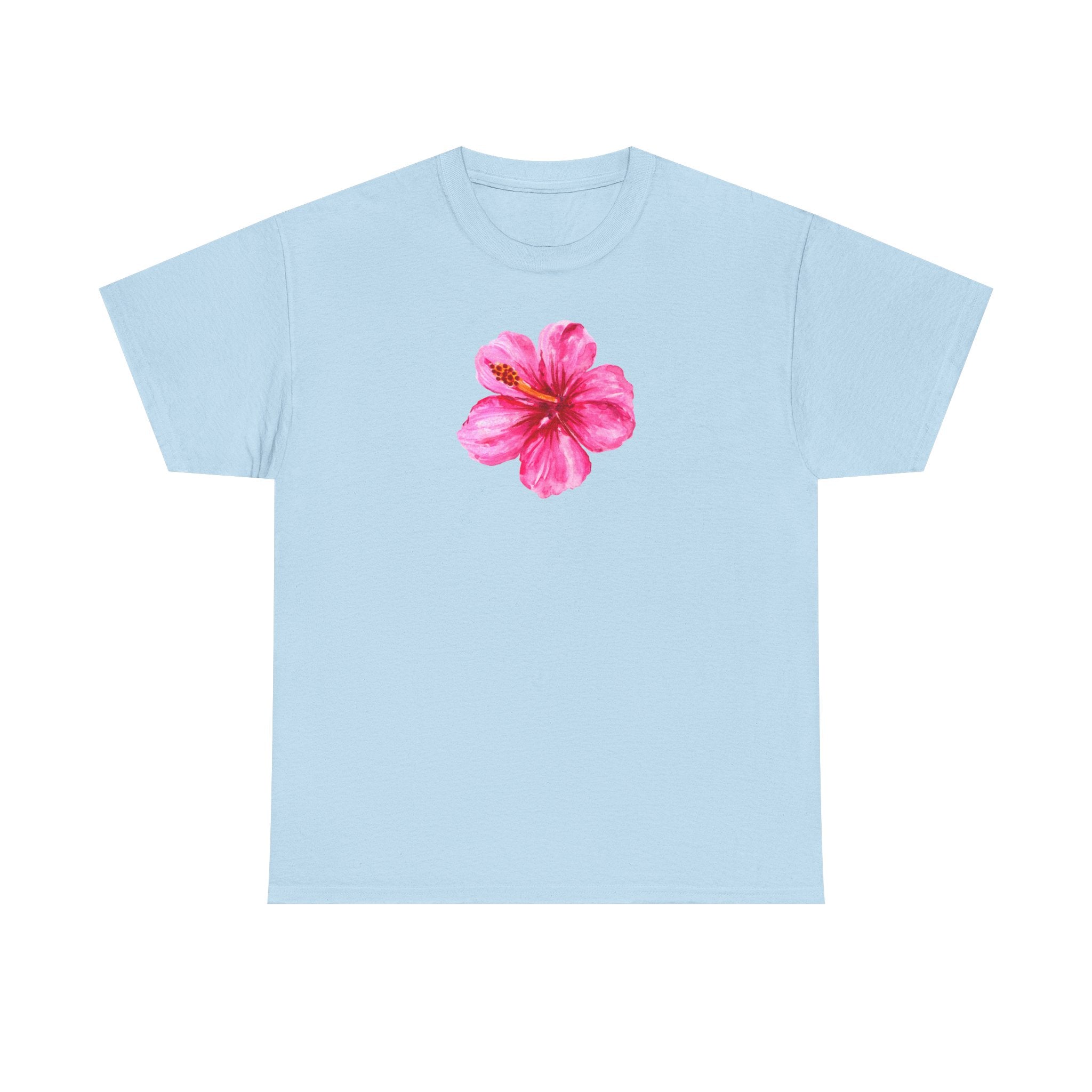 Pink Hibiscus Floral Tee
