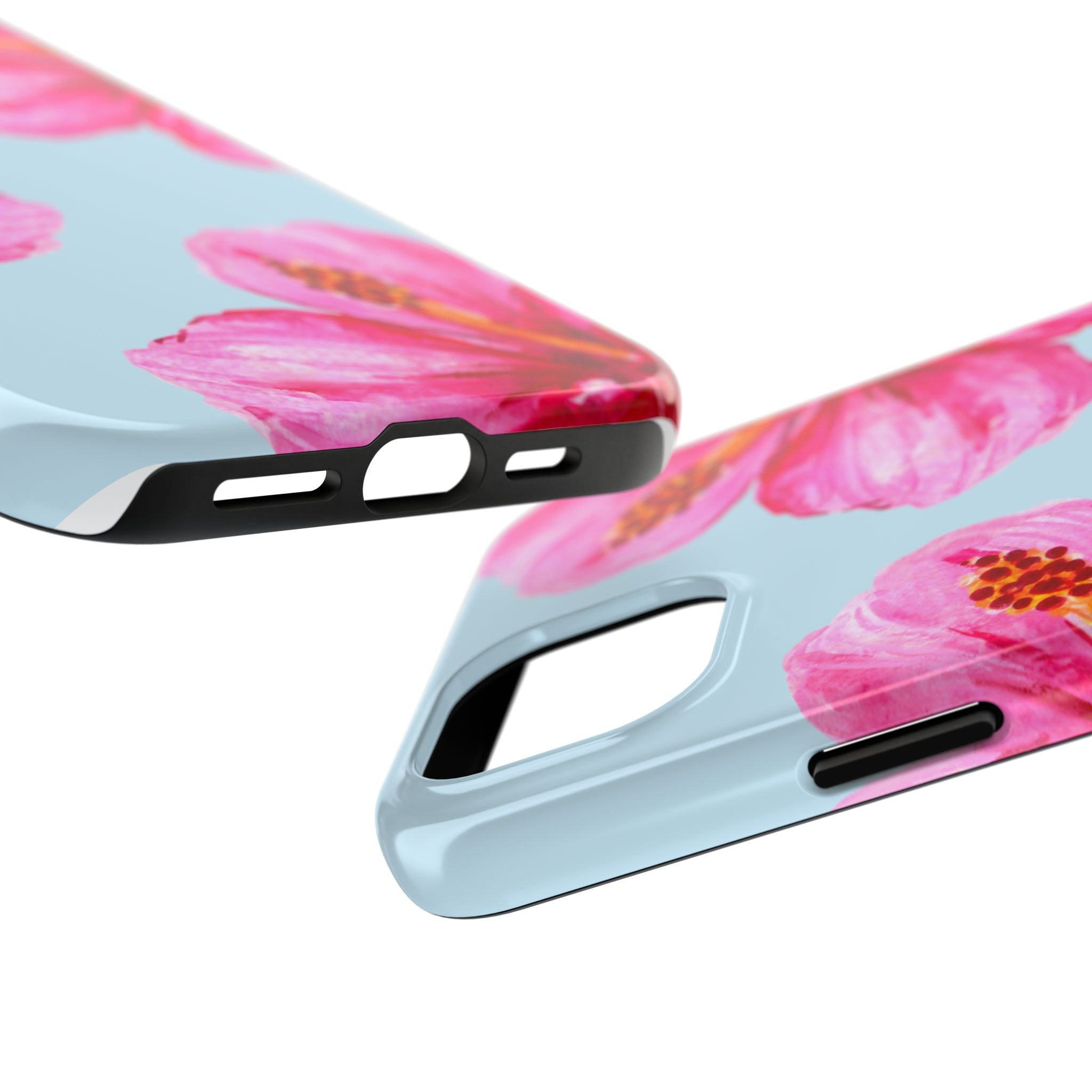 Pink Hibiscus Tough Phone Case — Floral Protective Phone Cover