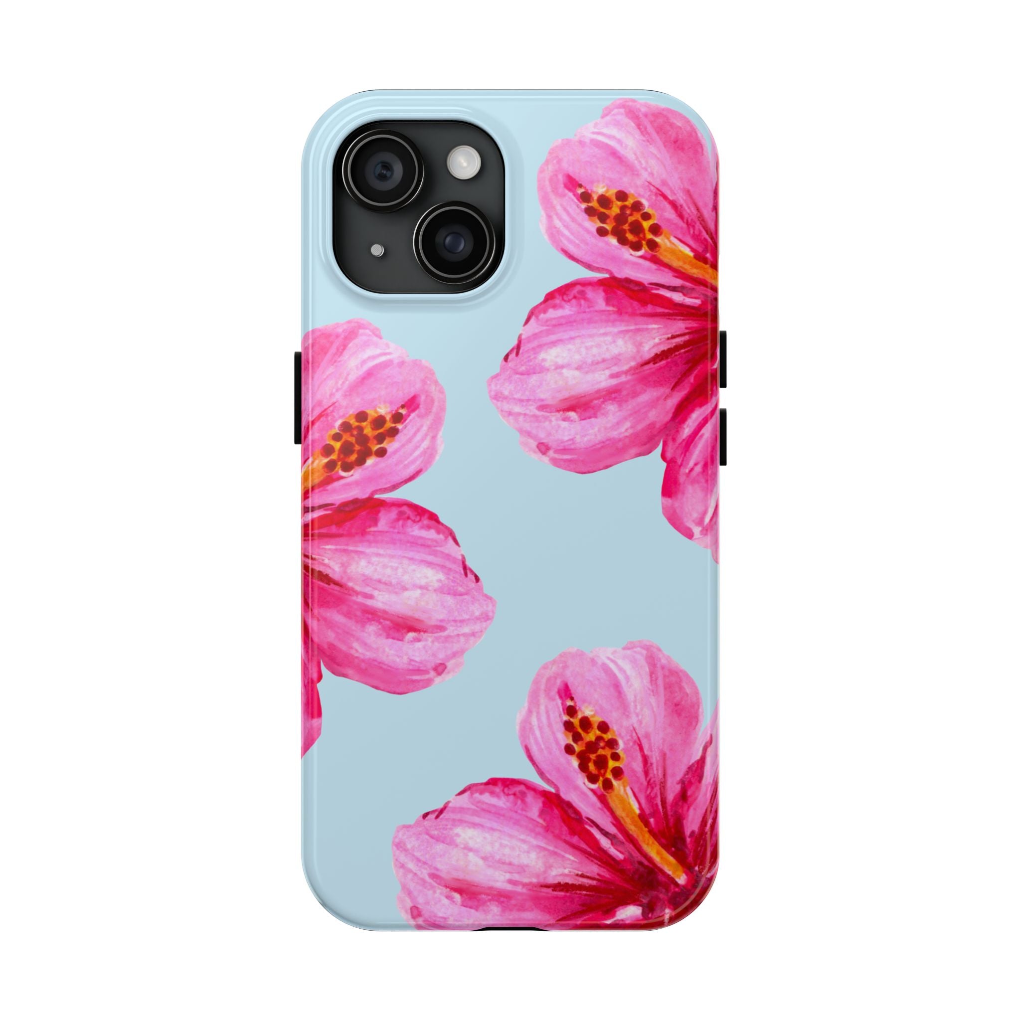 Pink Hibiscus Tough Phone Case — Floral Protective Phone Cover